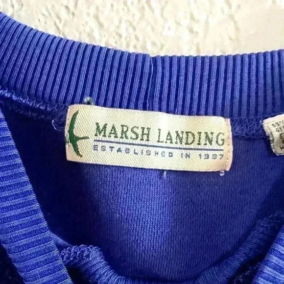 Vintage Marsh Landing Christmas Holiday Blue Sweater Women's Size M grandma - Picture 8 of 8
